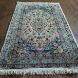 Handmade Pakistani wool and silk rug 128x80cm