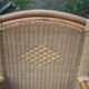 Wicker and bamboo armchair