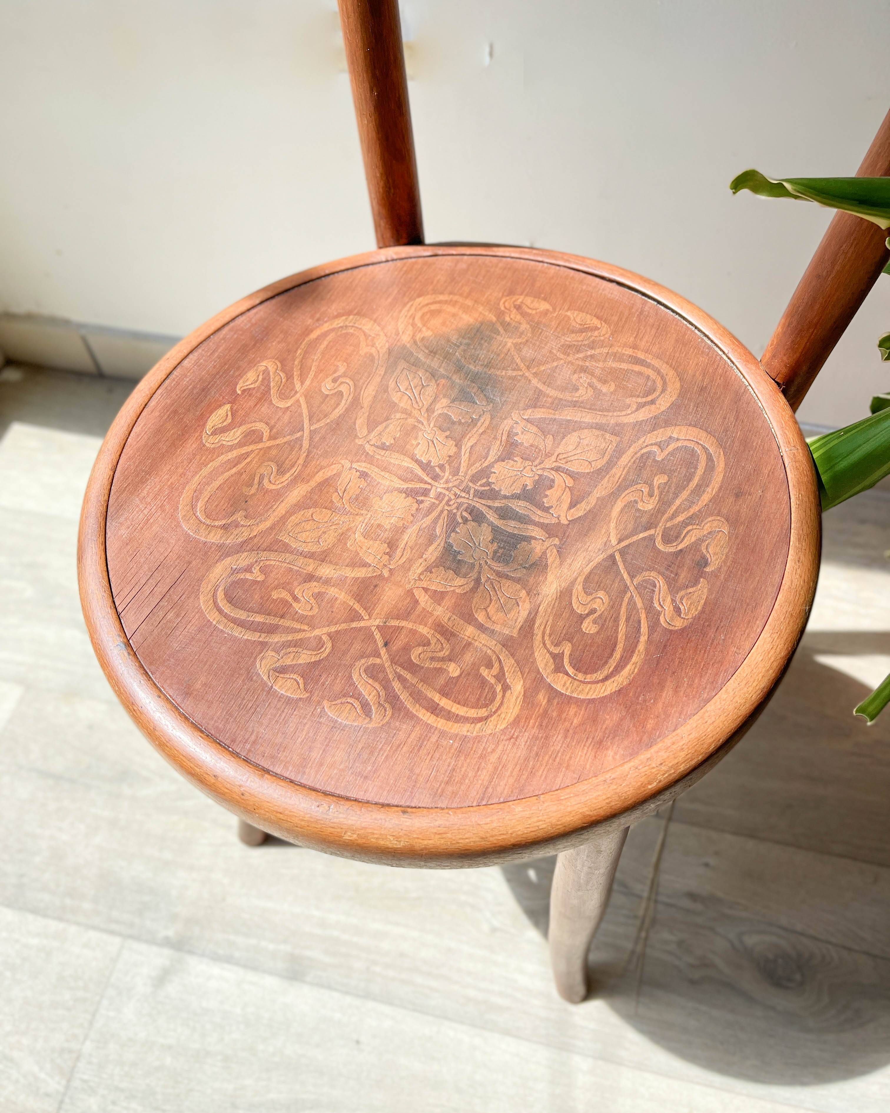 Fischel bistro chair engraved 1920