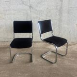Paire de chaises chromées 1970s