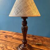 Carved wooden lamp from the 70s