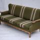 1970s, Danish 3-seater sofa, furniture wool, solid oak wood.