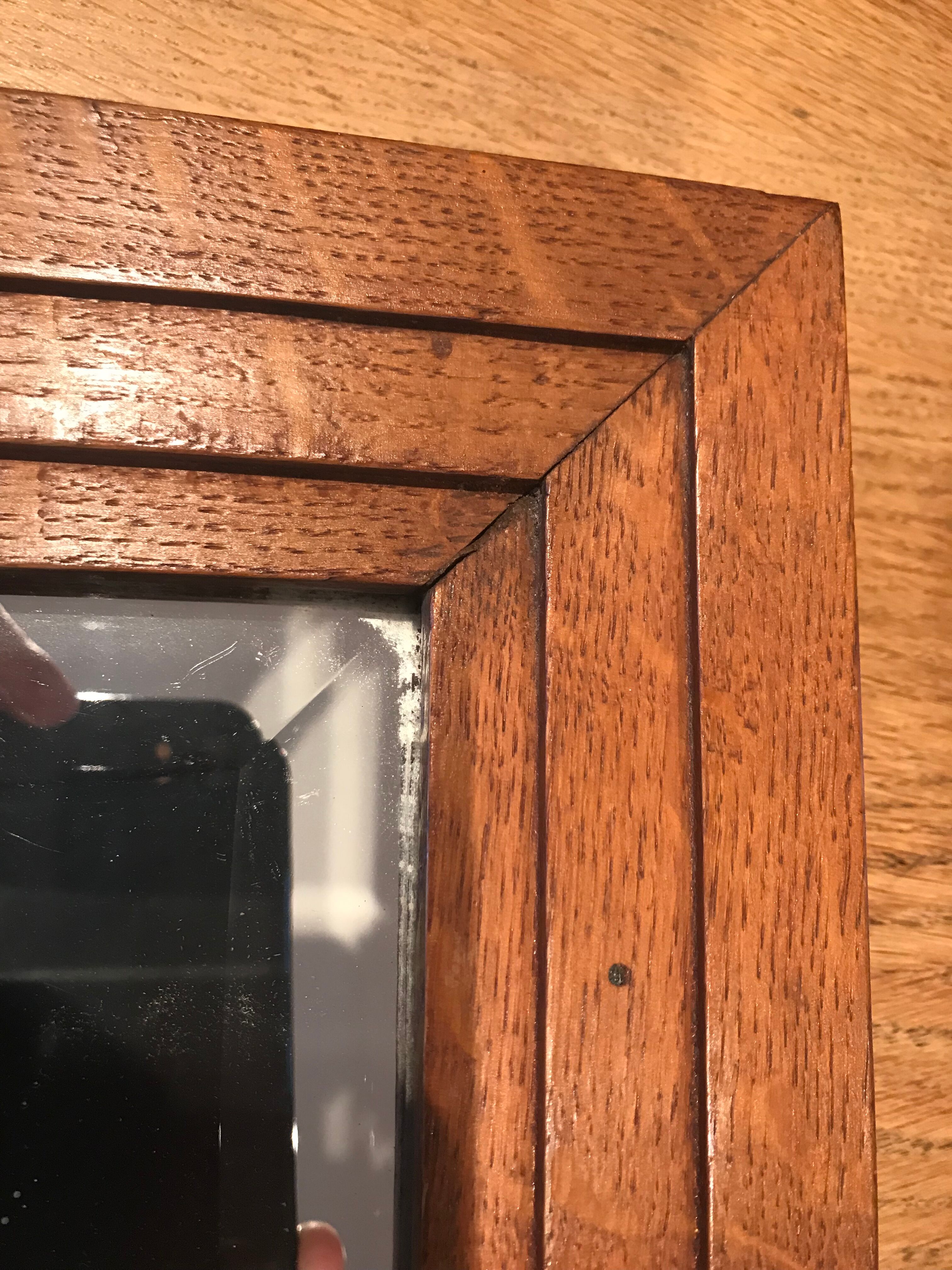 Mirror art deco wood 56/34 cm