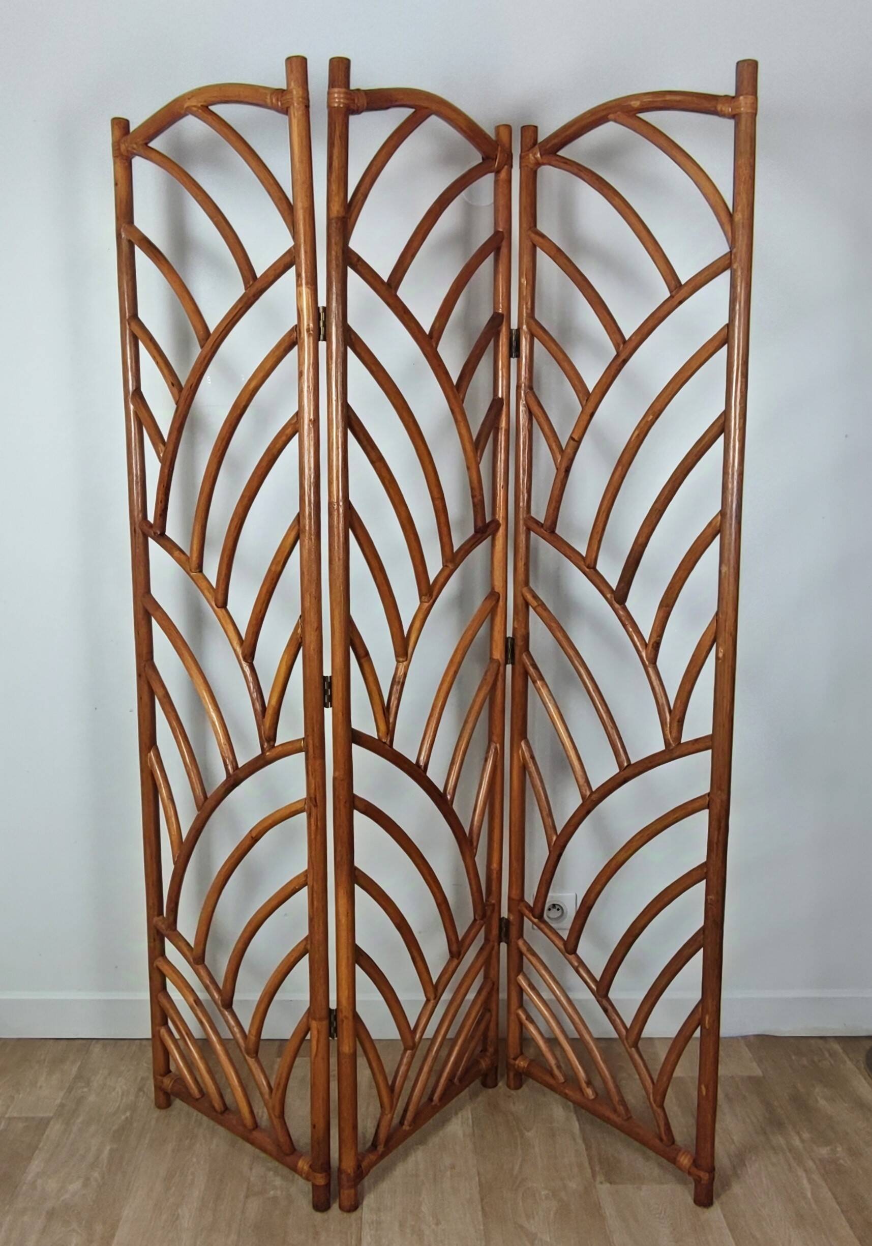 Bamboo and rattan screen