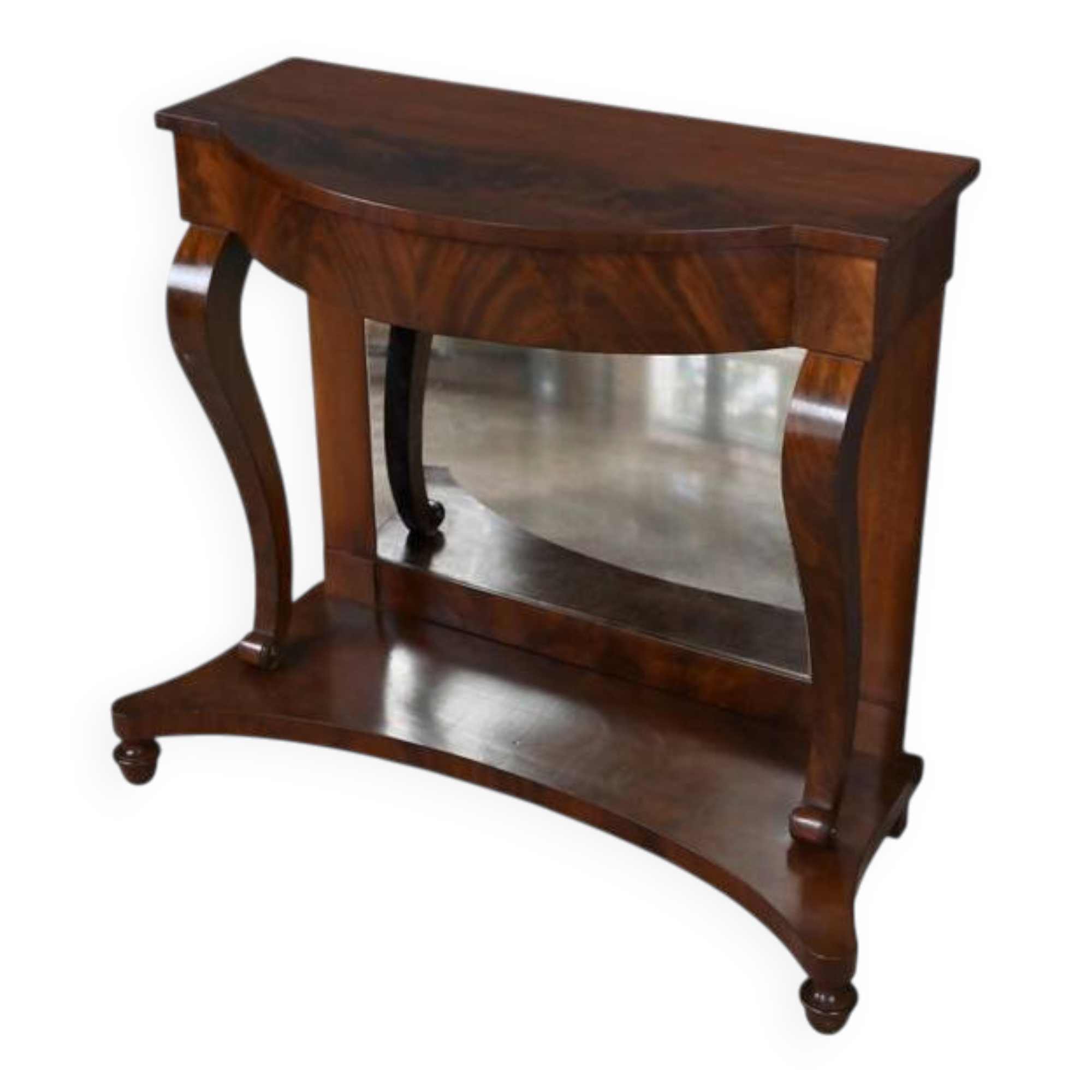 Mahogany console, Restoration period – first part of the 19th century.