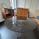 Table Verre 70s vintage Chrome