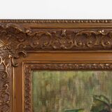 Romantic Floral Still Life Painting, Belgium ca. 1900