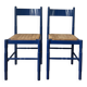 Paire de chaises en bois et corde
