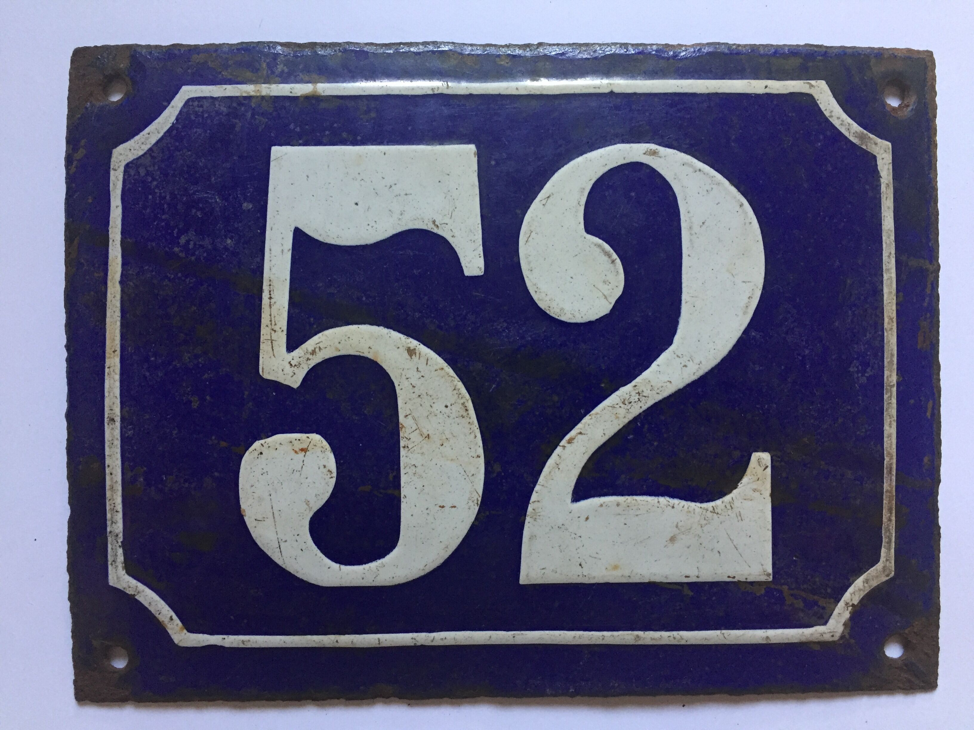 Street enamel plate no. 52