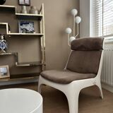 Vintage space age fauteuil van Carl Straub, Germany. Nieuw gestoffeerd!