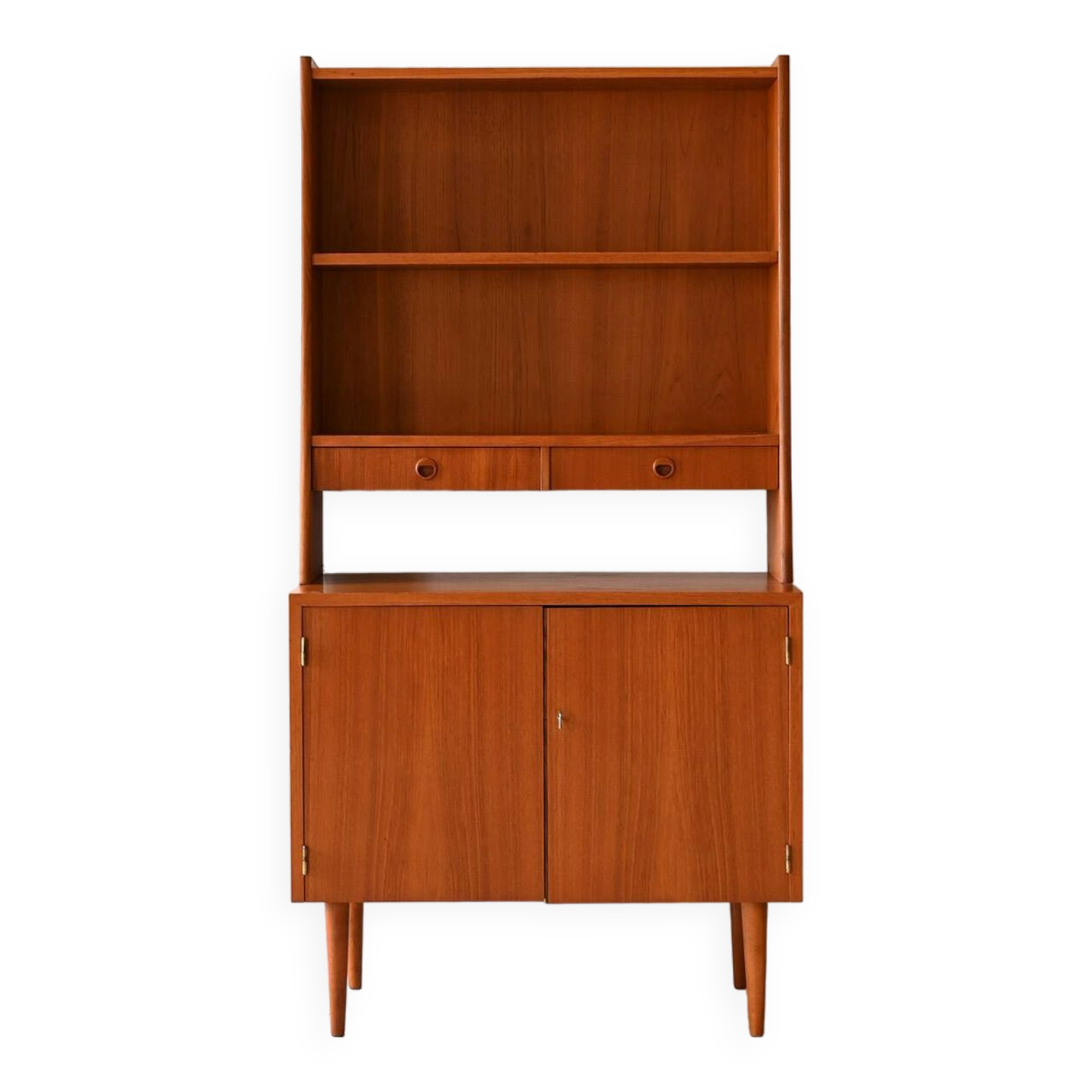 Bookcase with drawers and storage compartment