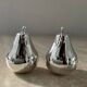 Vintage salt and pepper shaker pears n silver metal