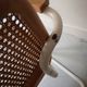 B64 armchair in white metal and canning by Marcel Breuer, Italy