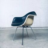 Mid-Century Black Leather Dax Armchair by Charles & Ray Eames for Herman Miller, 1960s