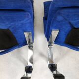 Chaises Saporiti Onda - daim bleu
