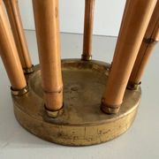 Bamboo and brass umbrella stand, 1960s, Germany