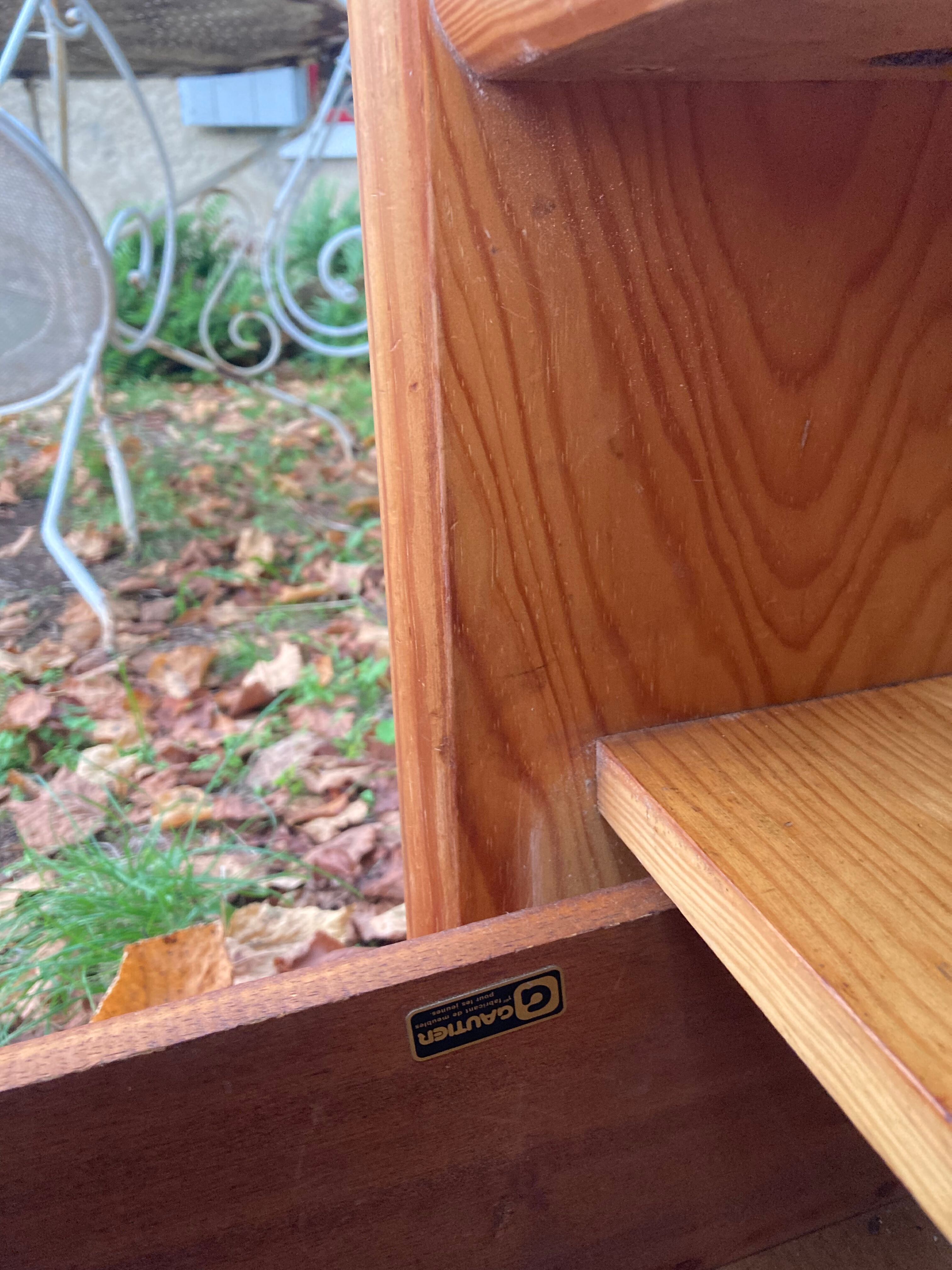 Paire de chevets en pin des années 90 meubles en bois vintage