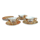 Coffee cups or mocha with romantic scenes
