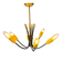 Vintage yellow spider suspension from the 1950s.