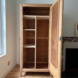 Vintage raw wood cabinet