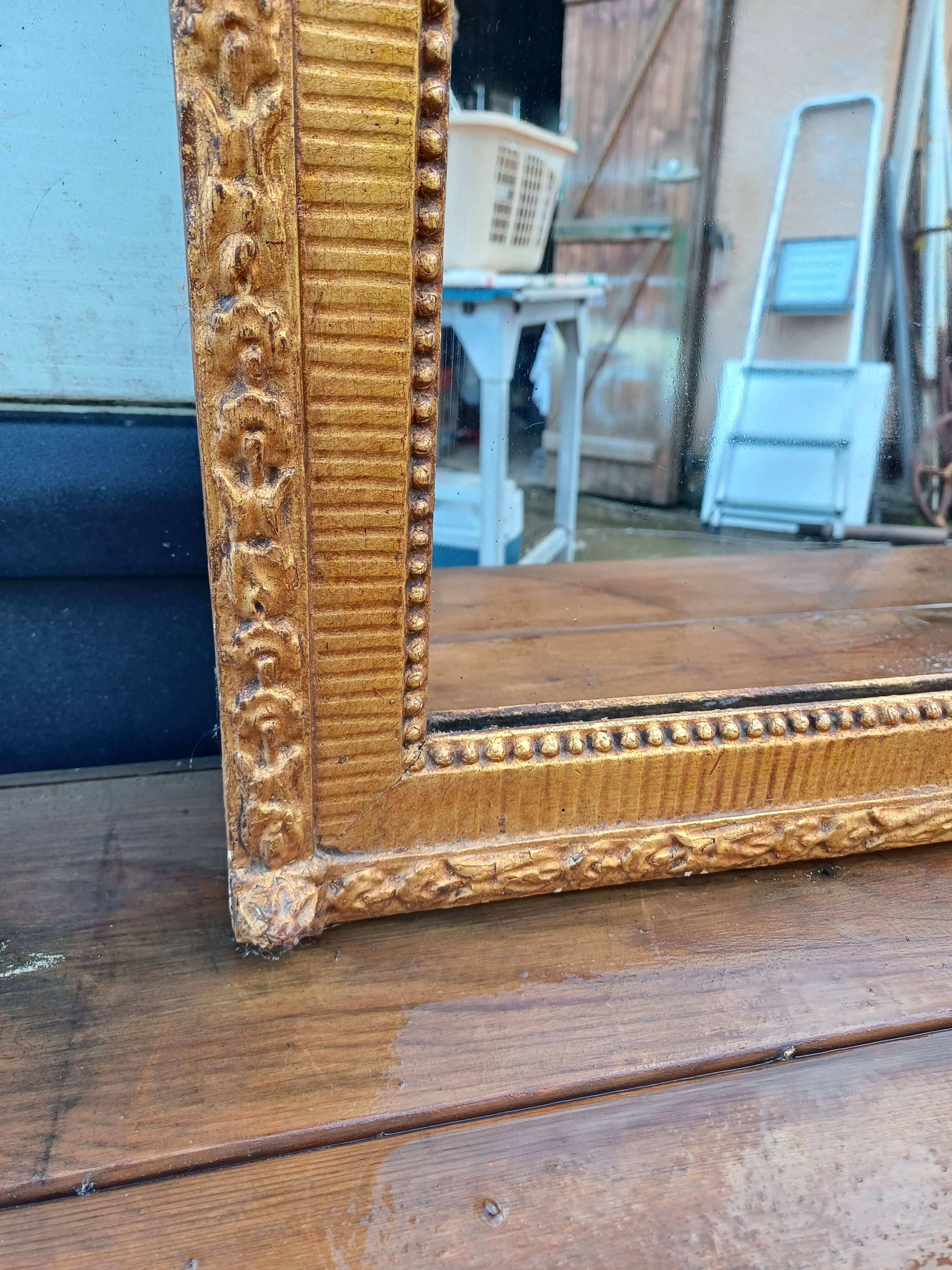 Miroir 19 éme Bois et Stuck Doré