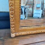 Mirror 19th Wood and Golden Stuck