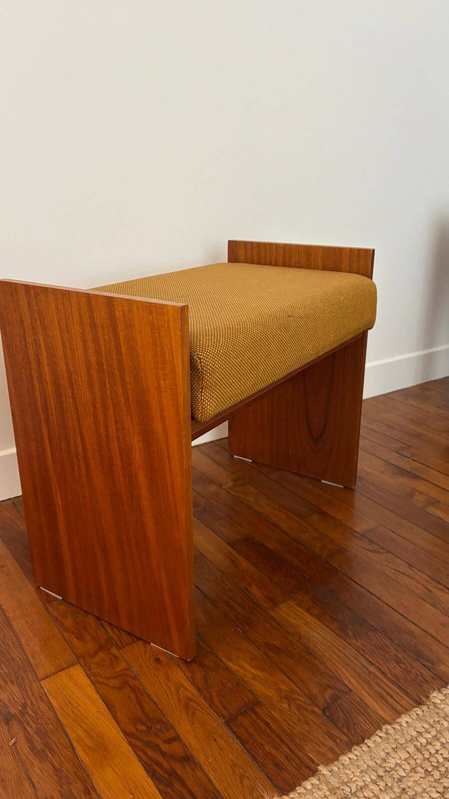 Wooden stool in minimalist style