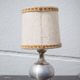 Table lamp, table lamp, bedside lamp, tin and metal lamp, lampshade lamp, 60's