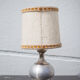 Lampe de table, à poser, étain et métal, 60's