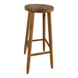 High pine stool with chalet style