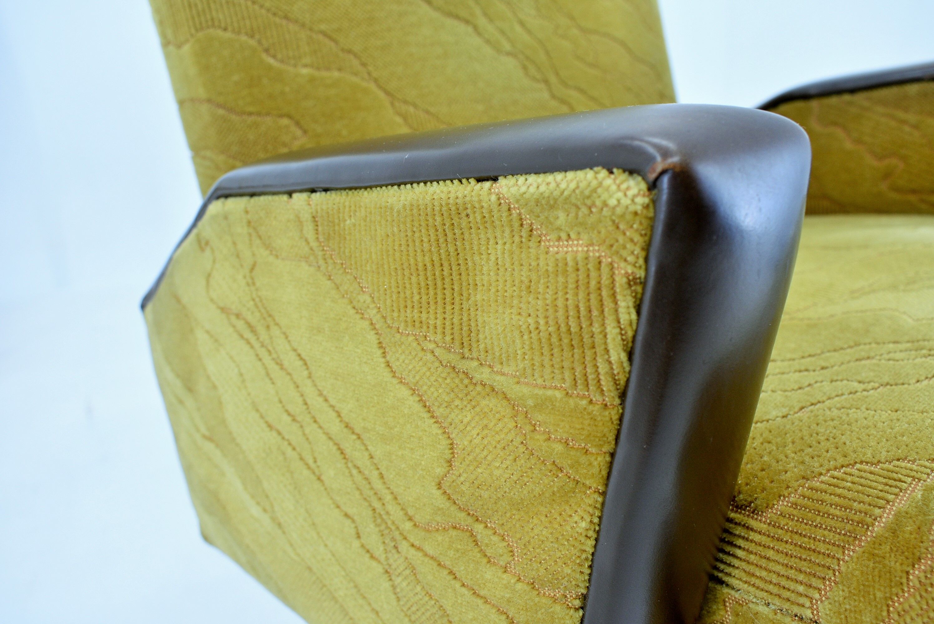Midcentury Leather Armchairs Designed by Miroslav Navrátil, 1970s