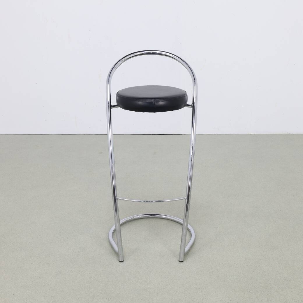 4x Barstool in Chrome, 1980s Italy