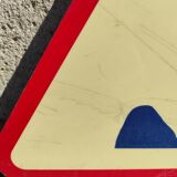 Panneau de chantier travaux vintage