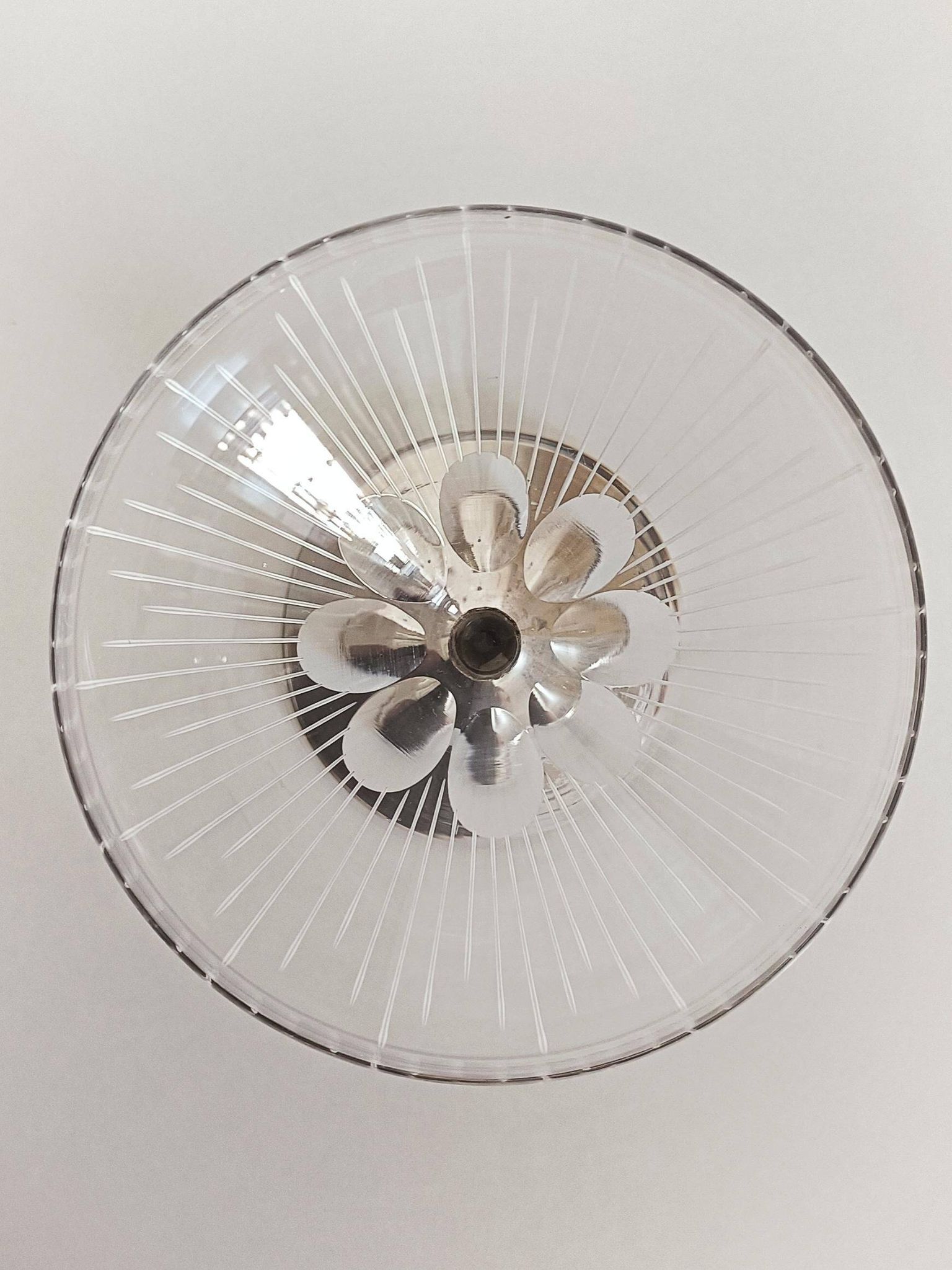 Art Deco Champagne Glasses Set of 3, Sterling Silver & Cut Glass