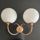 1950 two-light wall lamp