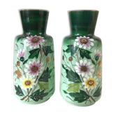 Pair of glass vases Early XXth