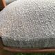 Lot de 4 chaises vintage en chêne blond et assise beige