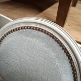 Set of 6 Louis XVI style patinated medallion chairs.