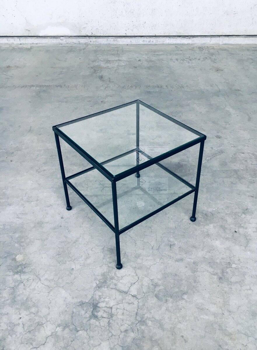 Minimalist Design Two-Tier Low Side Table, Belgium, 1960s