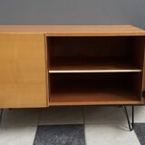 Blond wood low cabinet 1970s