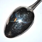 Set of 12 ercuis soup spoons in silver metal - marly rocaille decoration 20.5cm