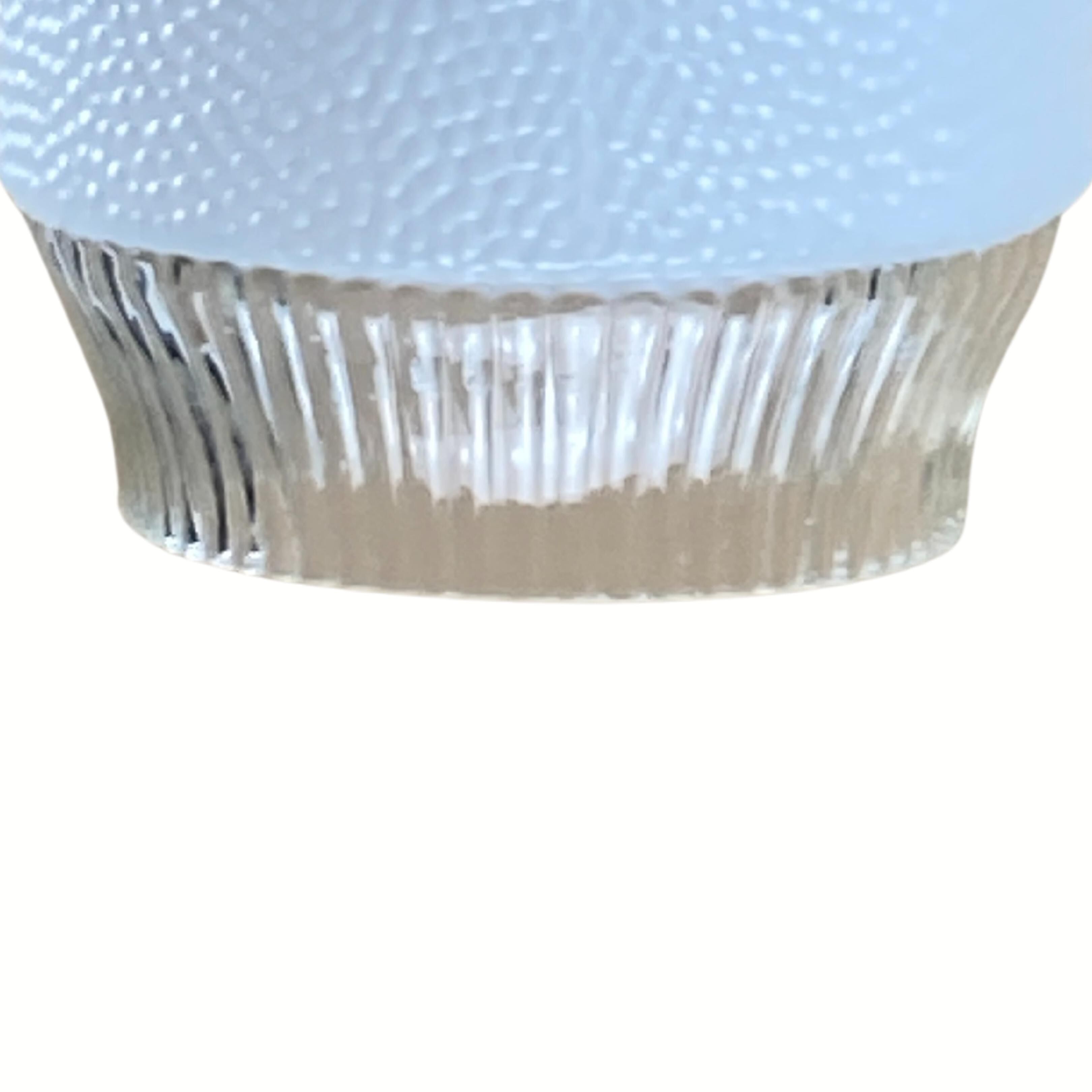 Vintage space age copper and opaline hanging lamp