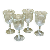 Verres anciens à rainures