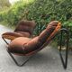 2 brown armchairs from the 70