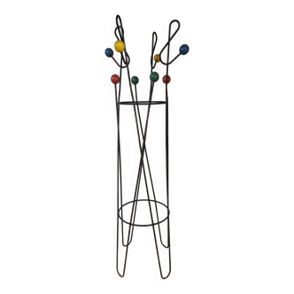 Multicolored coat rack