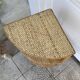 Vintage rattan corner shelf