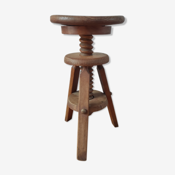 Old stool with workshop screws