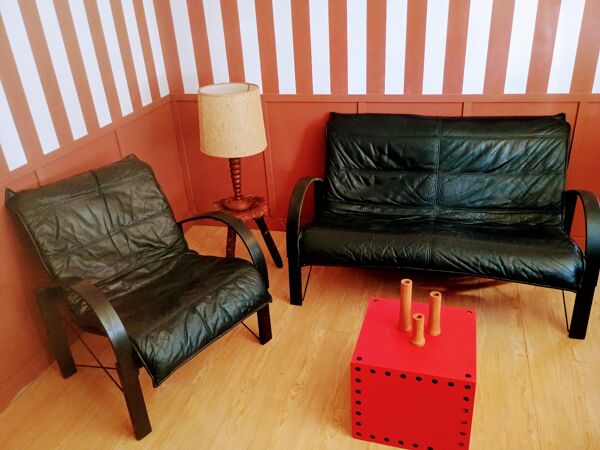 Fauteuil + banquette 2 places Polhem Ikea vintage