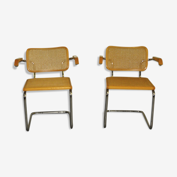 Lot of 2 chairs model B32 of Marcel Breuer 80