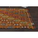 Tapis vintage turc Oushak fait main en laine et coton, années 1970